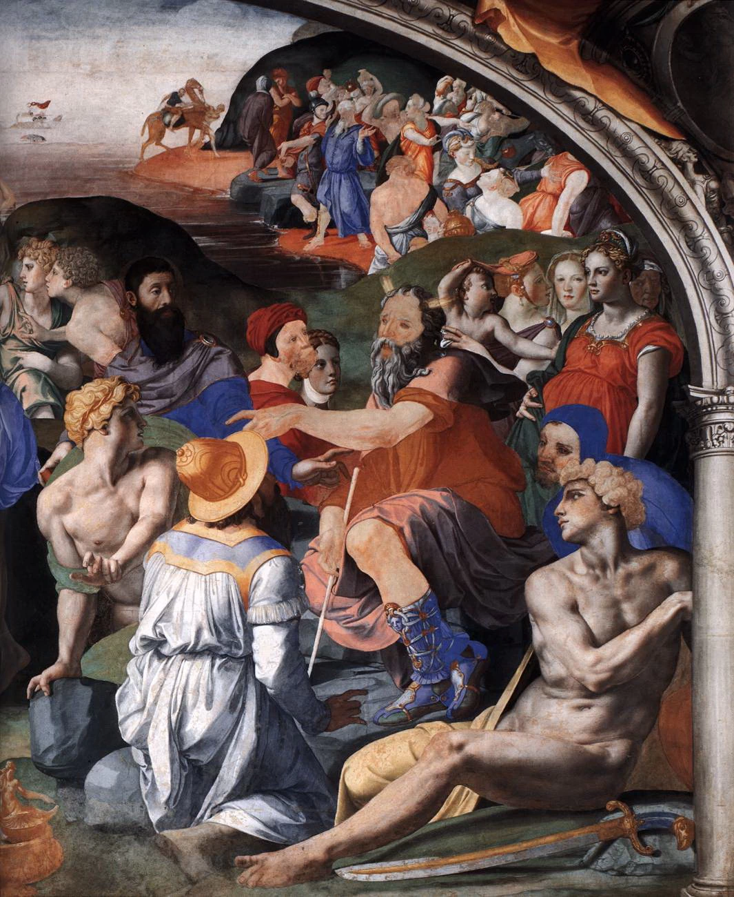 19-Attraversamento del Mar Rosso-dettaglio-Cappella di Eleonora, Palazzo Vecchio-Firenze 